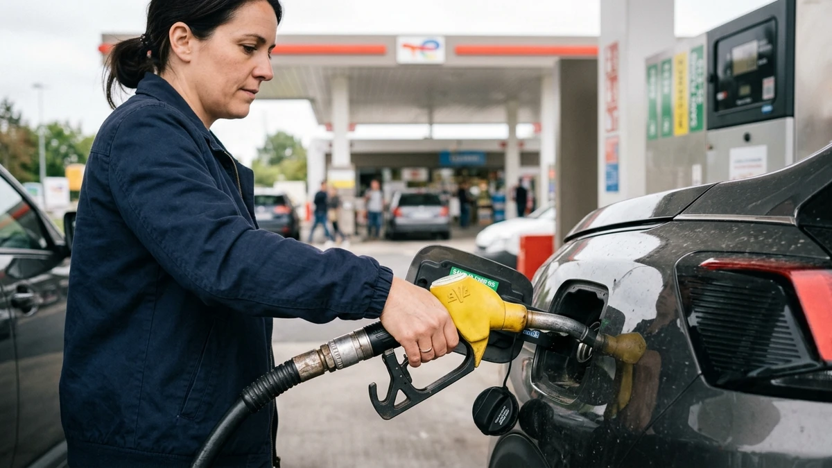 Ravitaillement en carburant à la pompe lors de la méthode de mesure de plein à plein